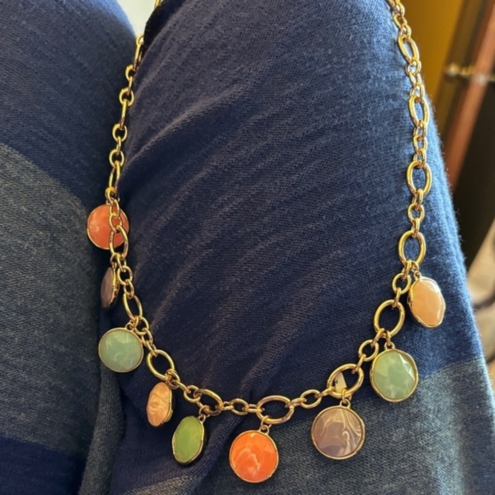 Style & Co. mlti shky tower Gold Necklace with Colorful Charms